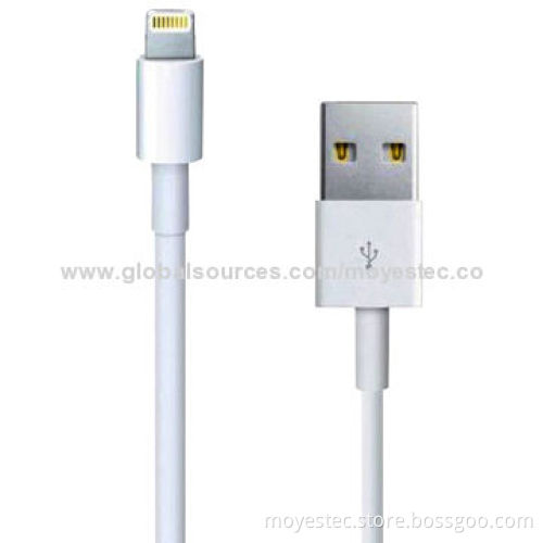 USB to lightning 8-pin cable for iPhone 5, supports data transfer/power charge